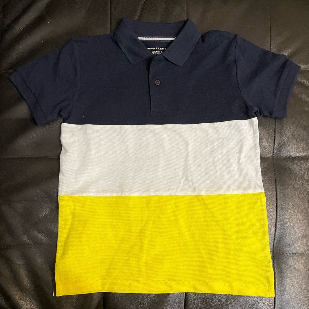 Boys, size 10, 100% organic cotton polo shirt by French brand MONOPRIX